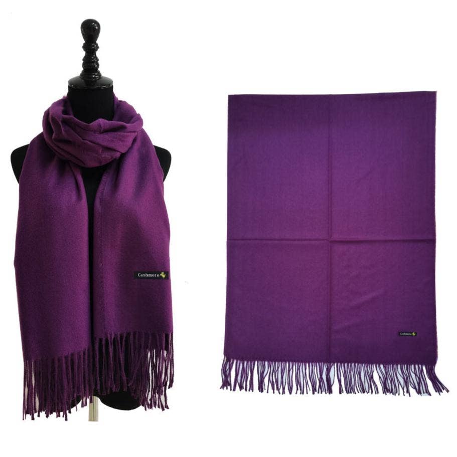 Cashmere Feel Plain Scarve Womens Ministry. Embroidered