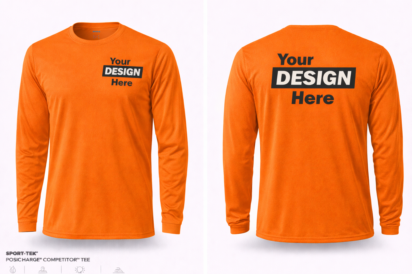 Sport-Tek® PosiCharge® Competitor™ Long Sleeve Tee – Custom DTF Printing