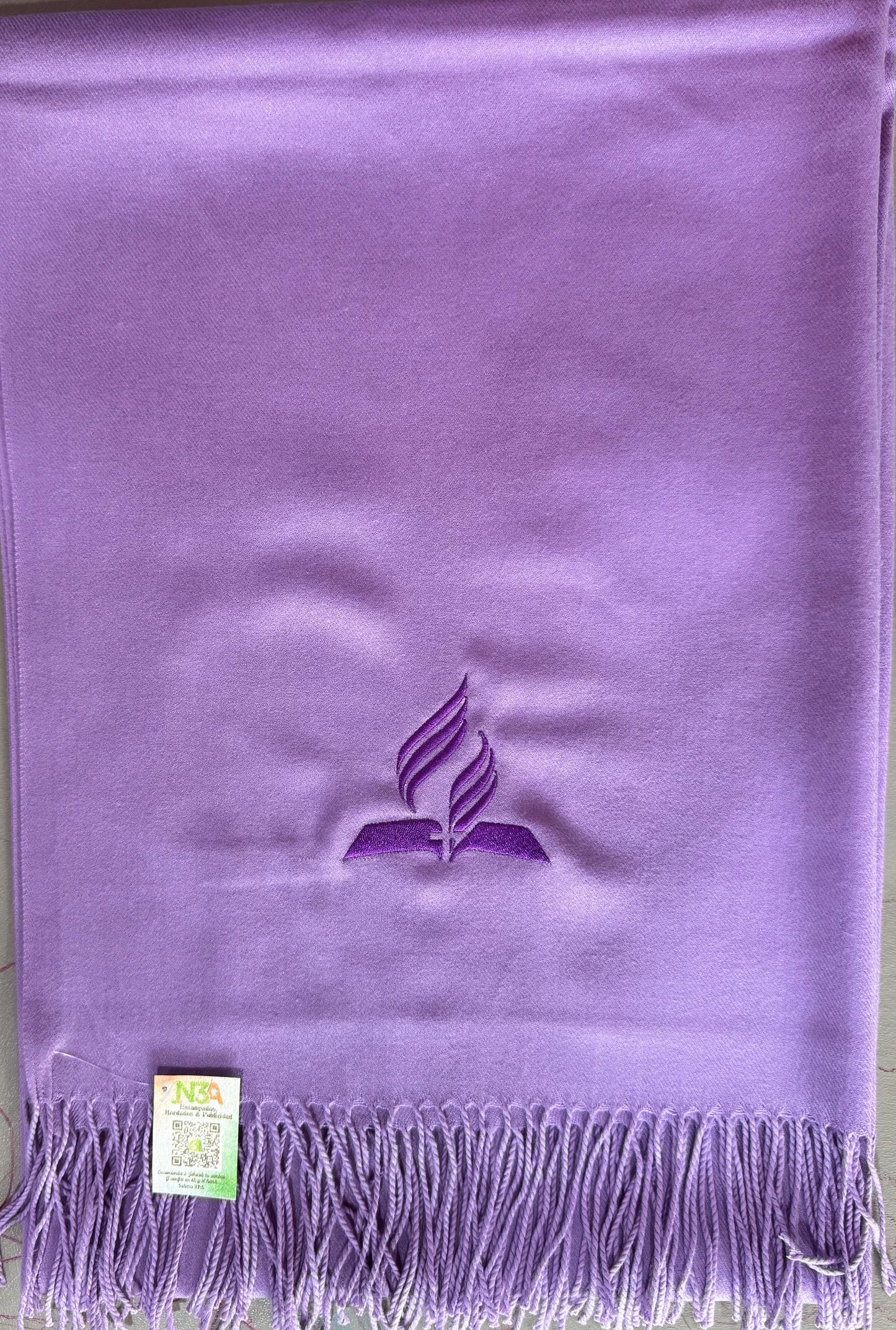 Cashmere Feel Plain Scarve Womens Ministry. Embroidered