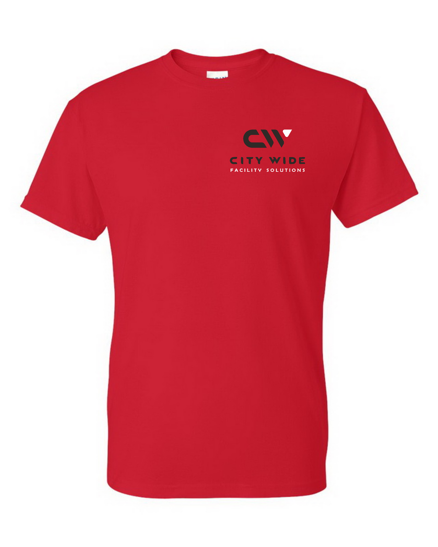 Gildan Dry Blend  Short Sleeve T shirt. 50/50 poly Cotton. One side printed.