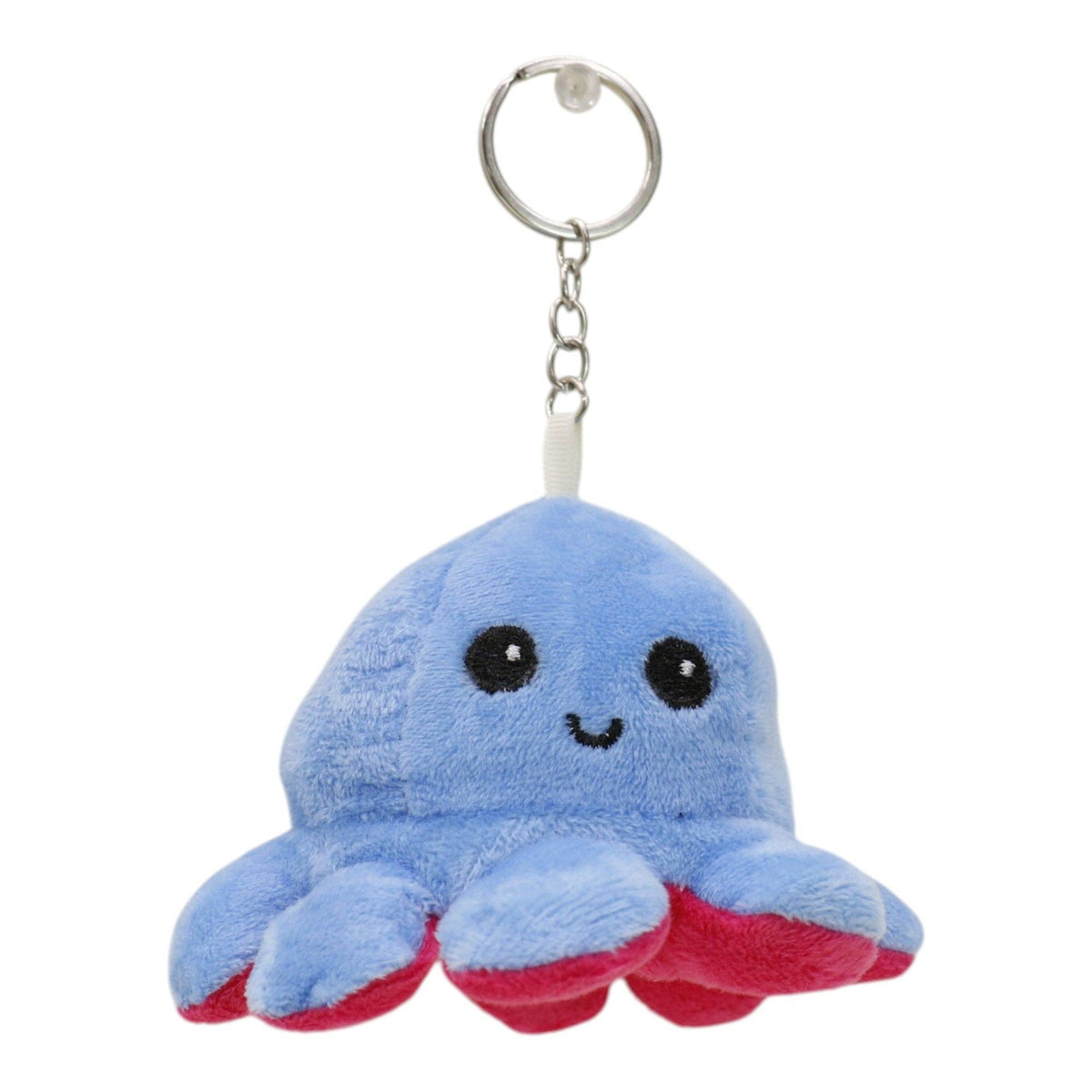 Reversible Octopus Plushie Key Chain 1 piece.