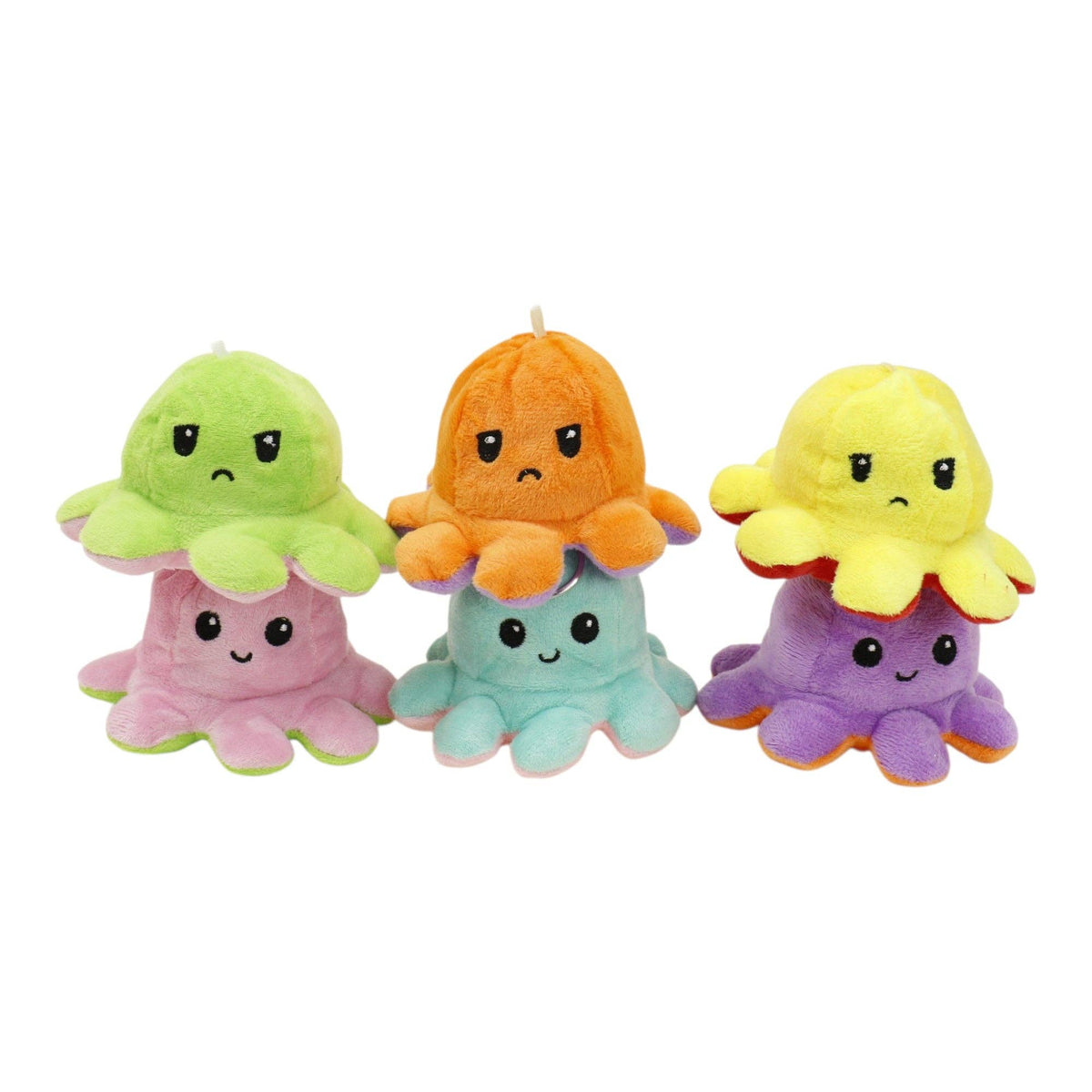 Reversible Octopus Plushie Key Chain 1 piece.