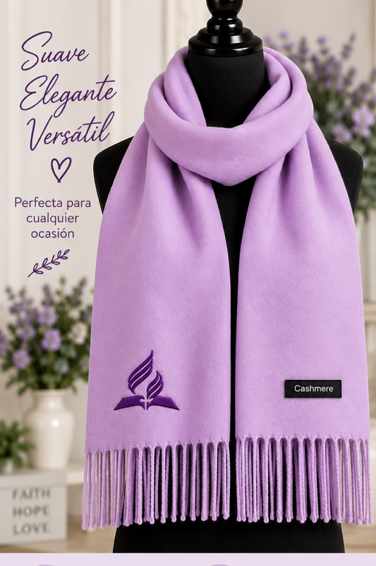 Cashmere Feel Plain Scarve Womens Ministry. Embroidered