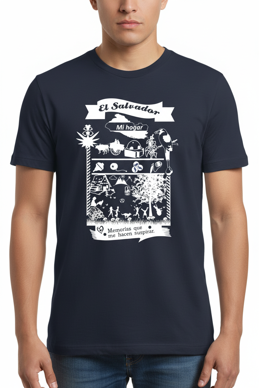 Camiseta El Salvador azul marino