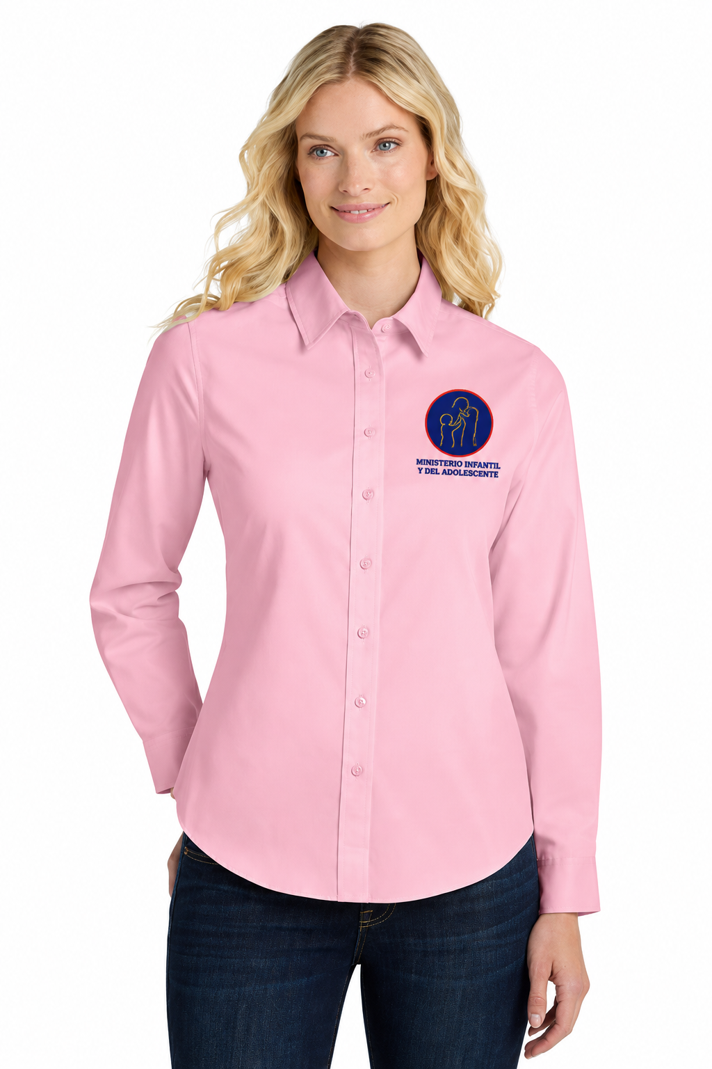 Port Authority® Women's Long Sleeve Easy Care Shirt - Bordada Ministerio Infantil